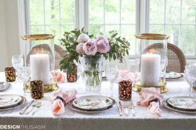 Cool Plates | Mixing Animal Print and Soft Floral in a Tablescape - terilynadamsblog.com