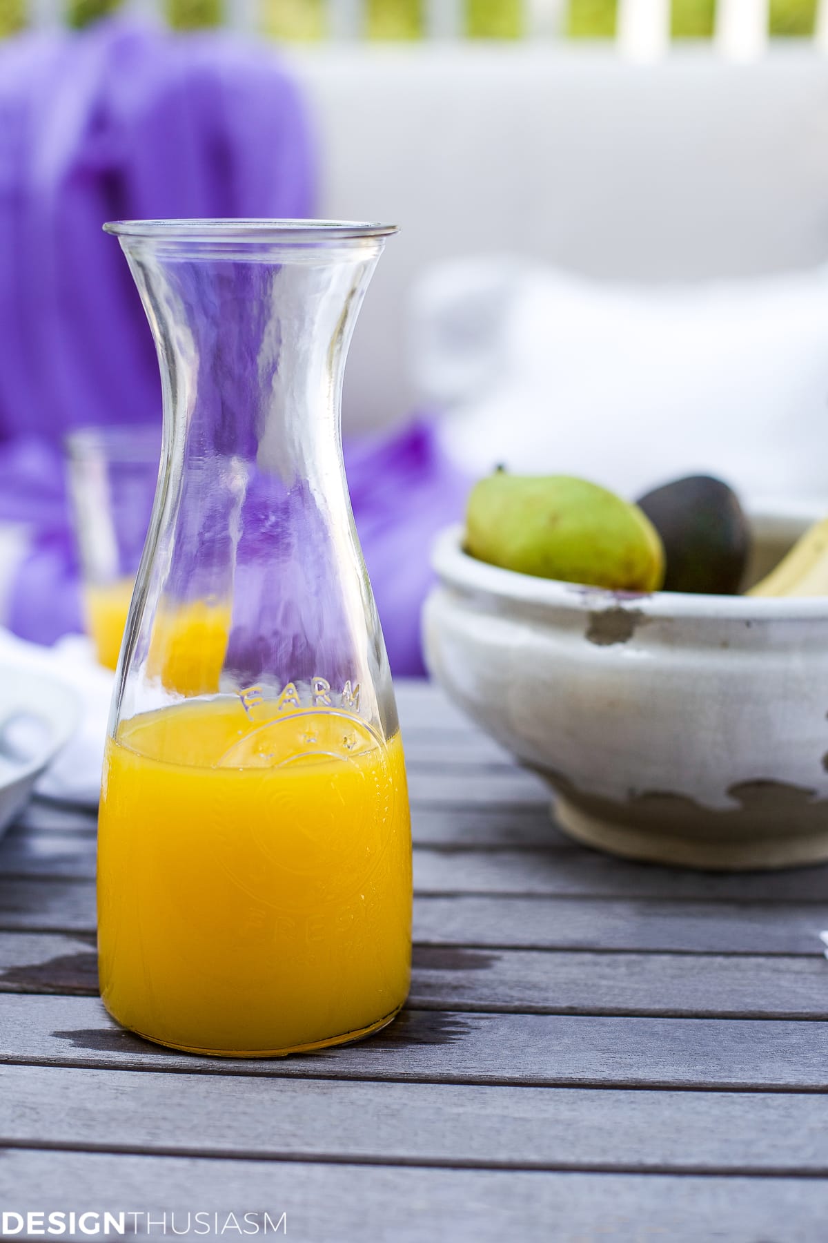 Patio decor juice carafe