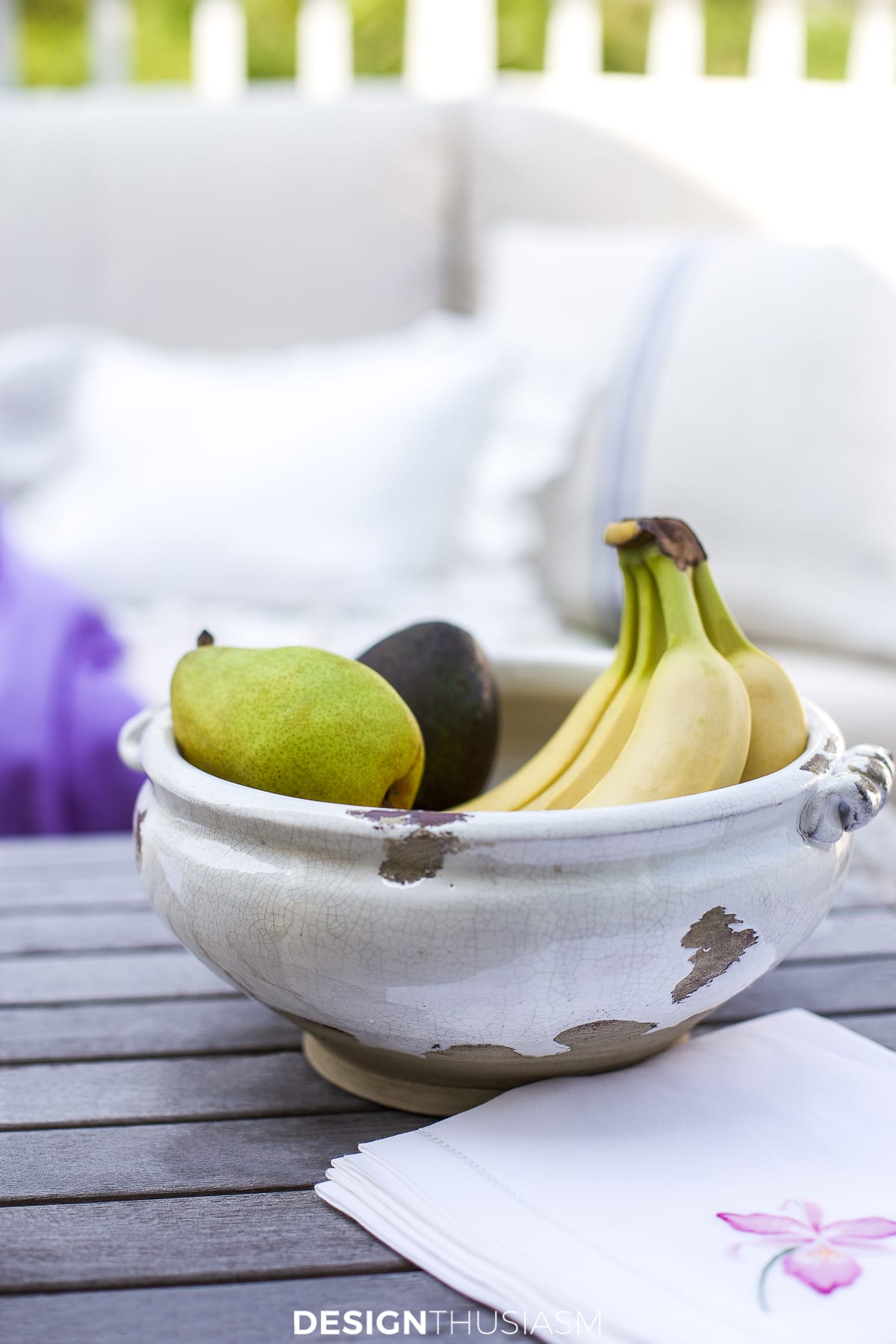 Patio decor fruit bowl