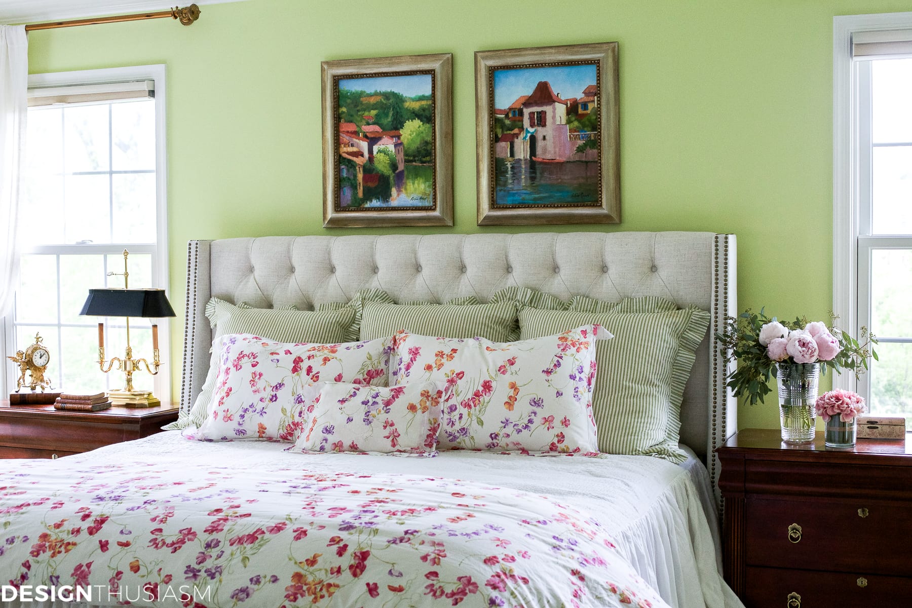 Refining the Master Bedroom with a White Tufted Headboard - terilynadamsblog.com