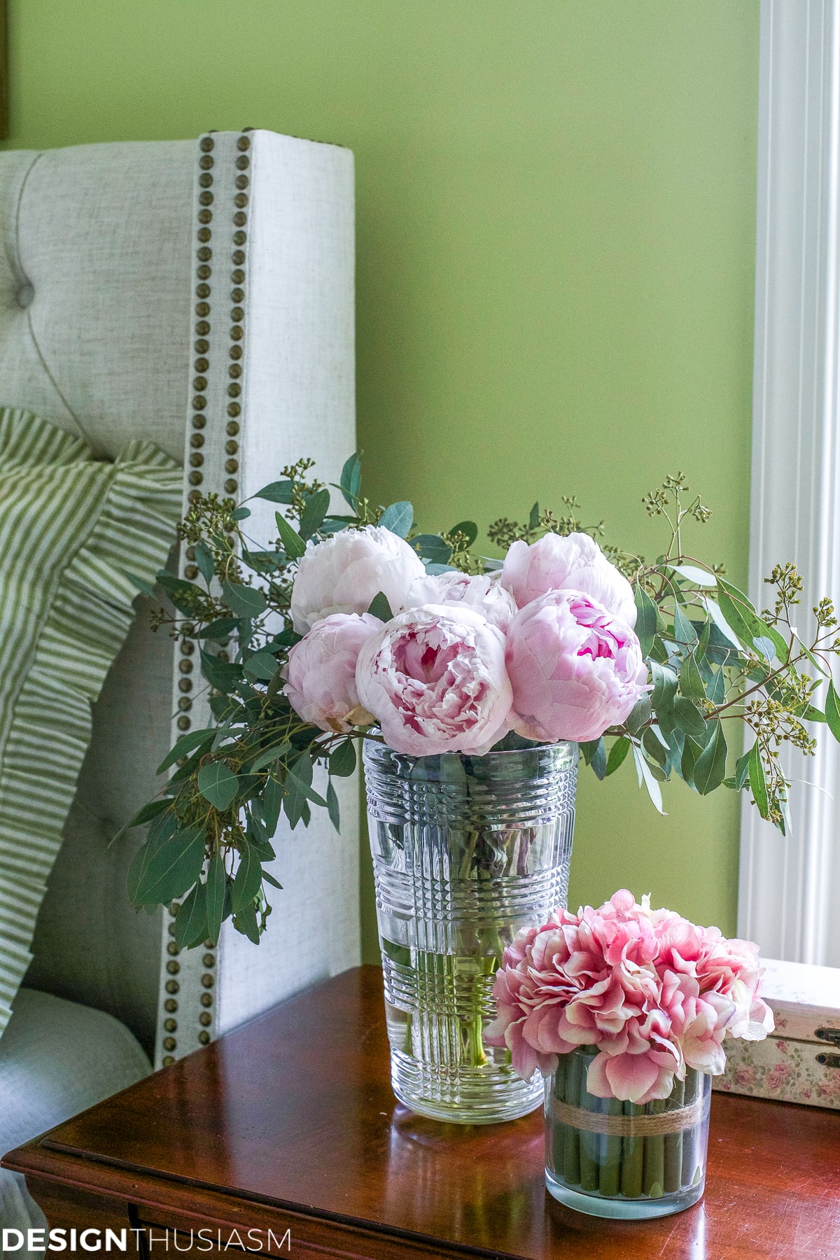 Refining the Master Bedroom with a White Tufted Headboard - terilynadamsblog.com