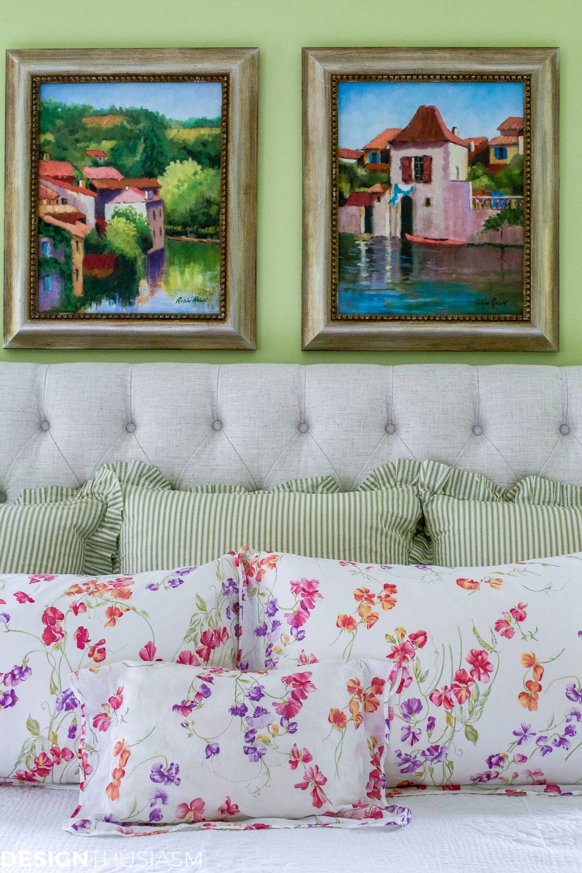 Refining the Master Bedroom with a White Tufted Headboard - terilynadamsblog.com
