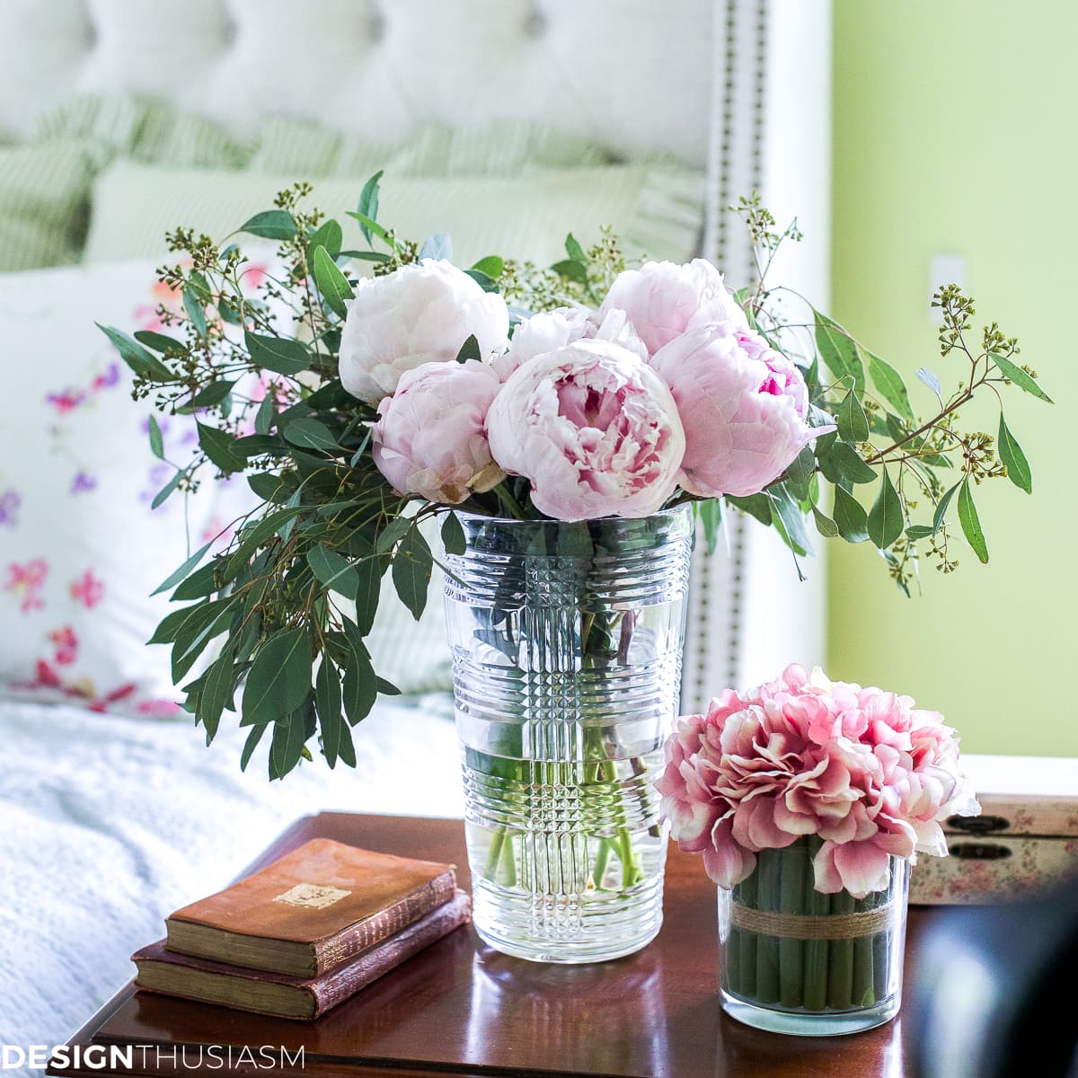 Refining the Master Bedroom with a White Tufted Headboard - terilynadamsblog.com
