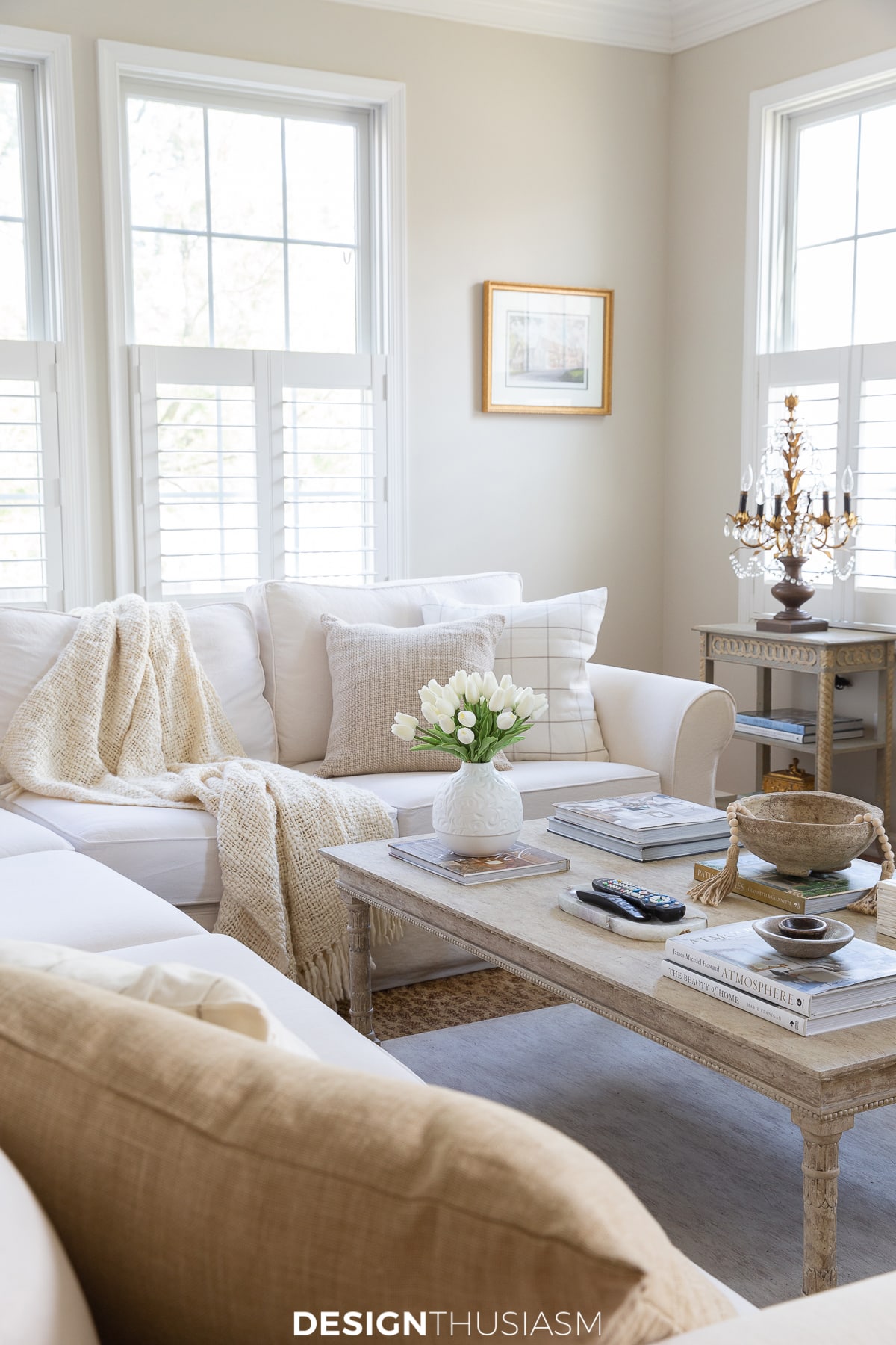 modern french country family room