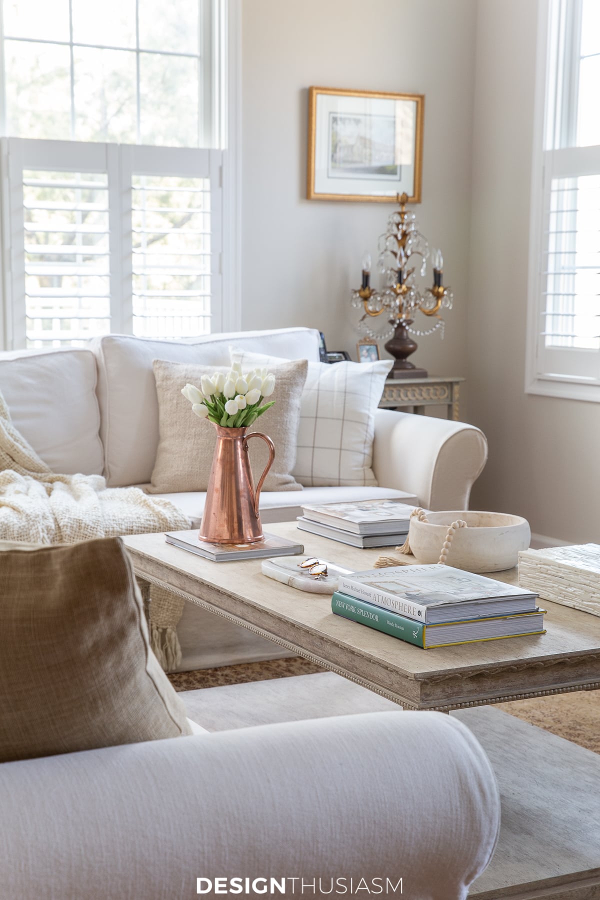 modern french country family room