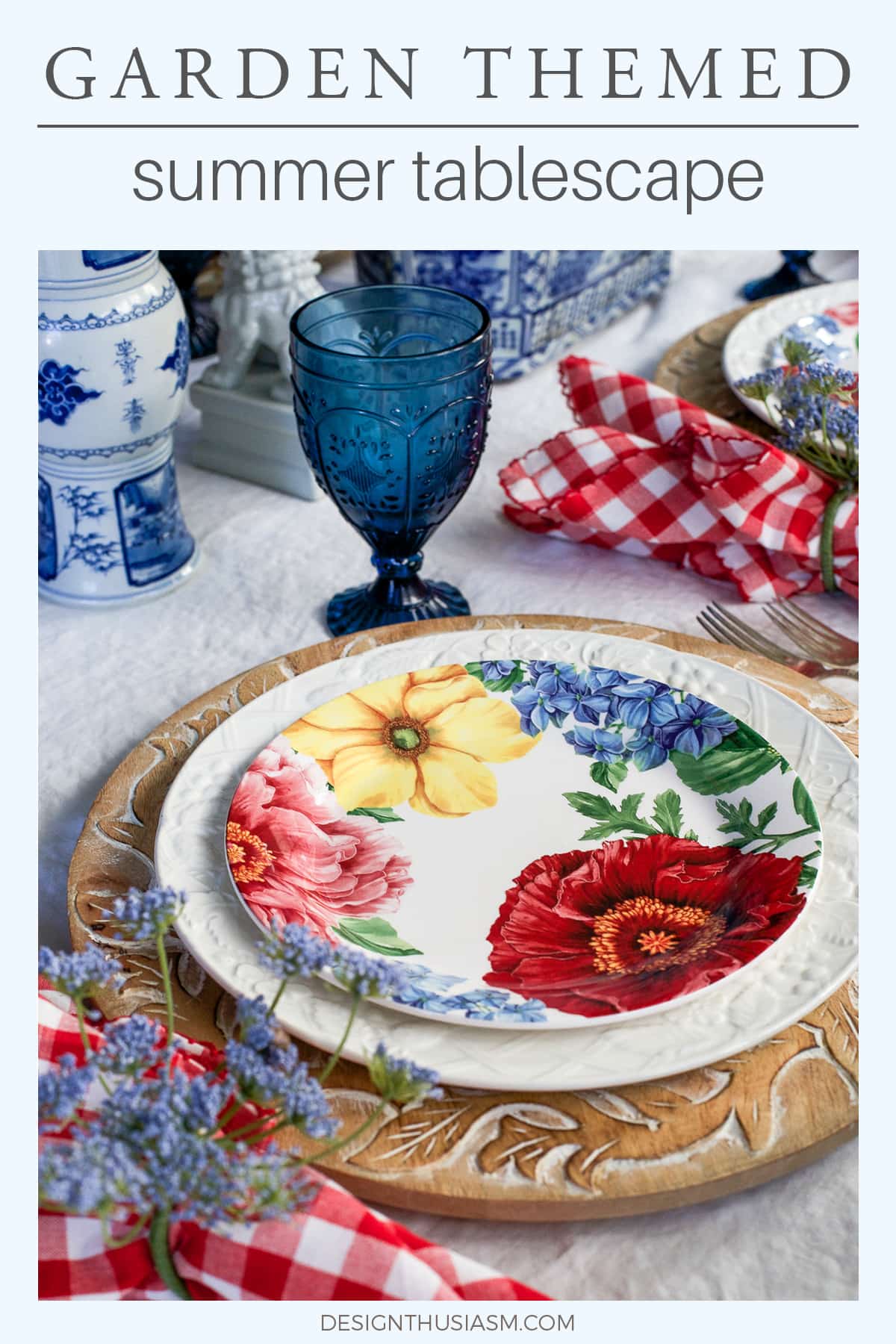 garden themed summer table decorations