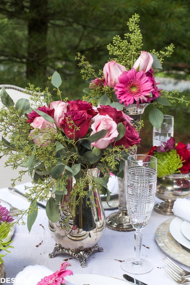 How to Set a Special Outdoor Table with Ordinary White Dishes - terilynadamsblog.com