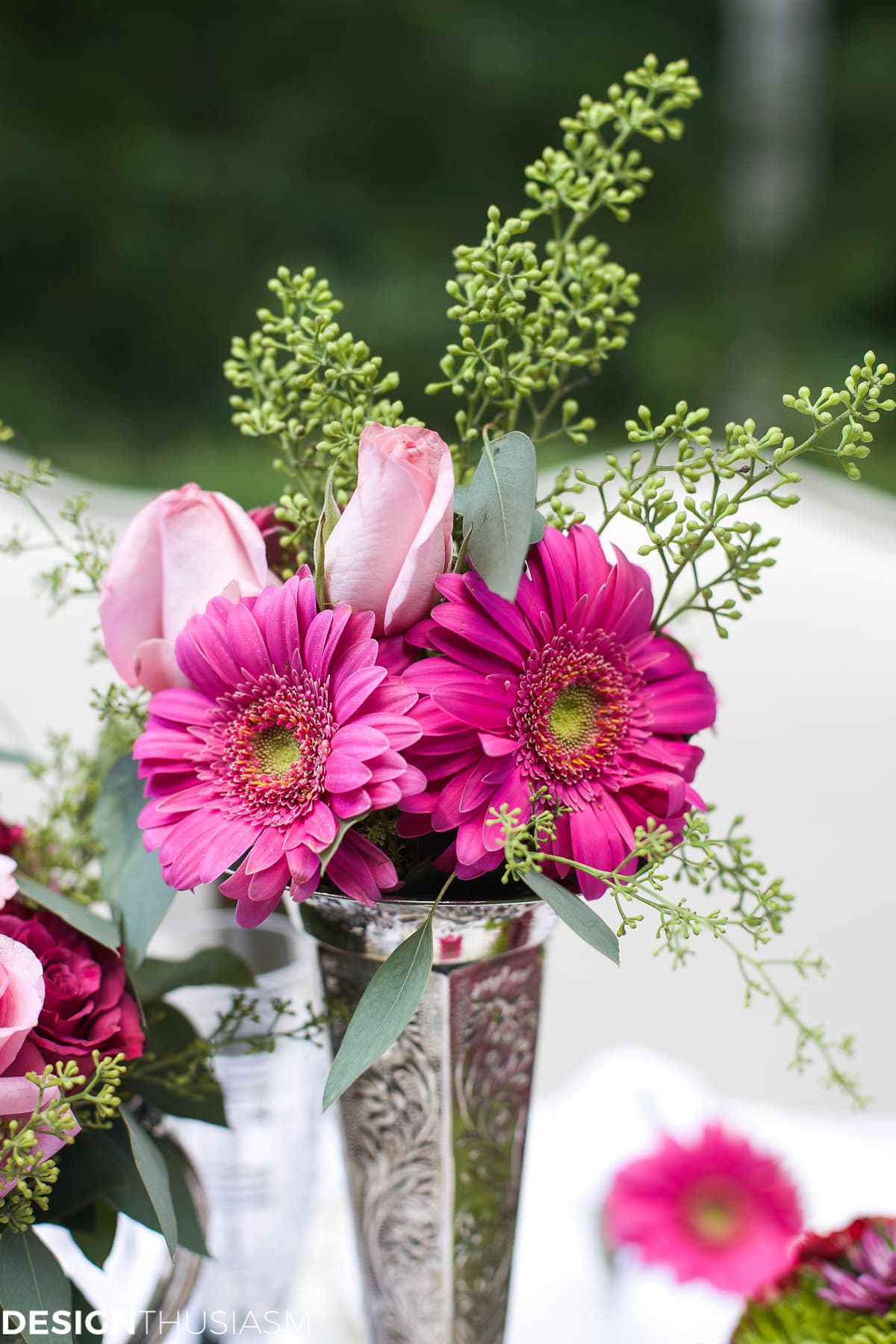 How to Set a Special Outdoor Table with Ordinary White Dishes - terilynadamsblog.com