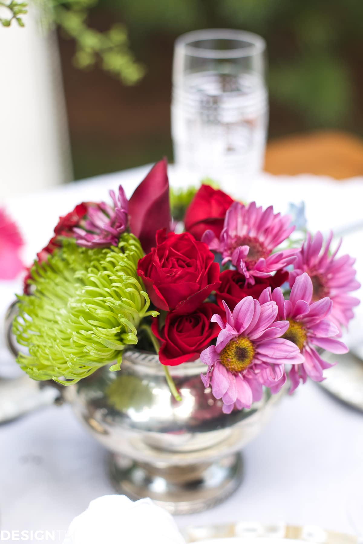 How to Set a Special Outdoor Table with Ordinary White Dishes - terilynadamsblog.com