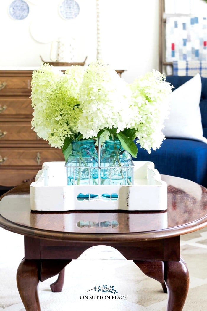 on sutton place arranging hydrangeas