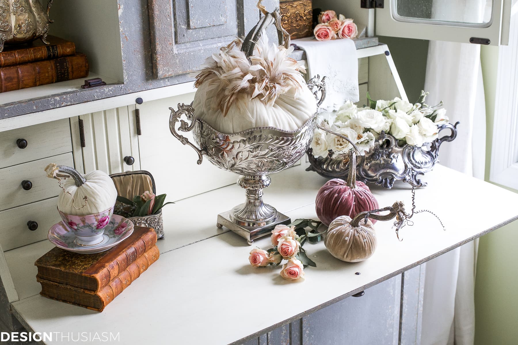 Introducing Fall Decor to Your Home with Neutral Pumpkin Styling - terilynadamsblog.com