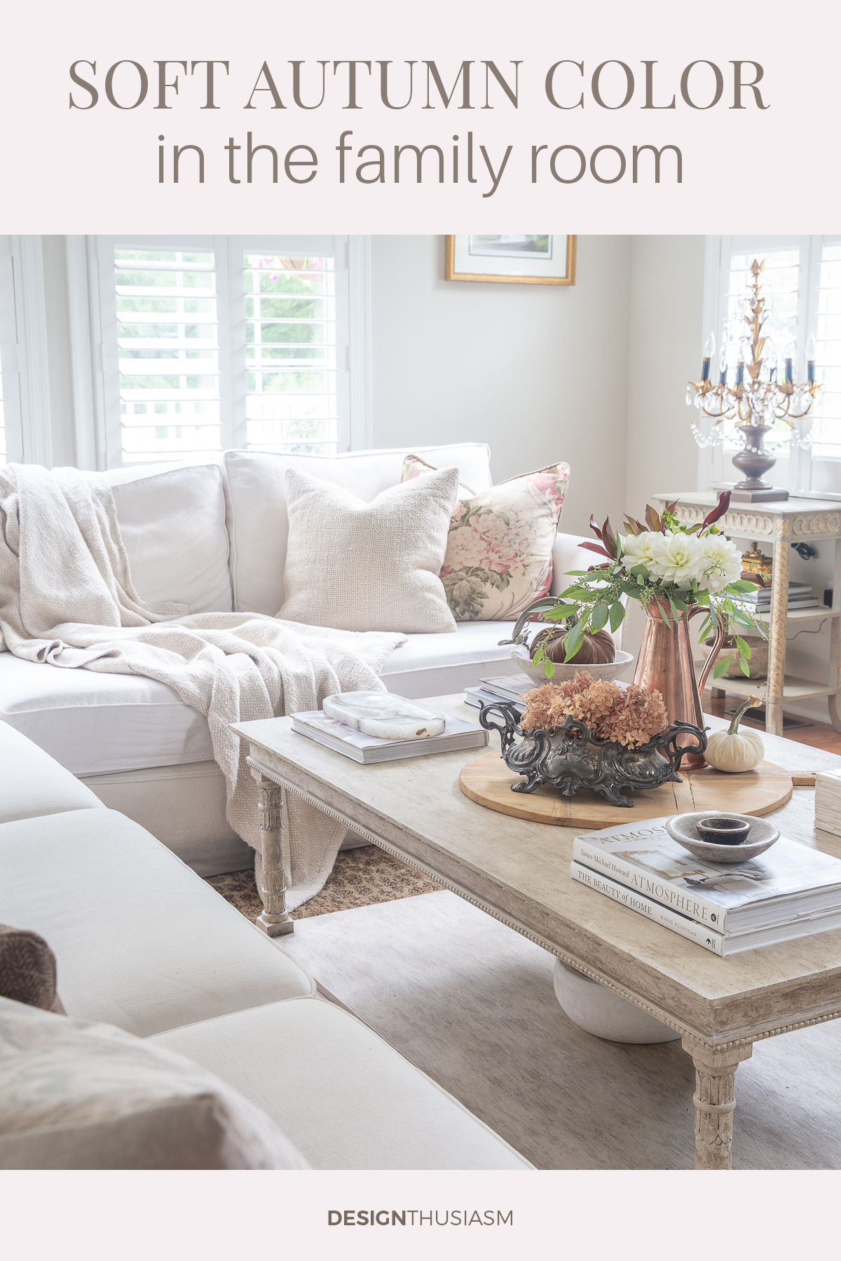 soft autumn color in the family room