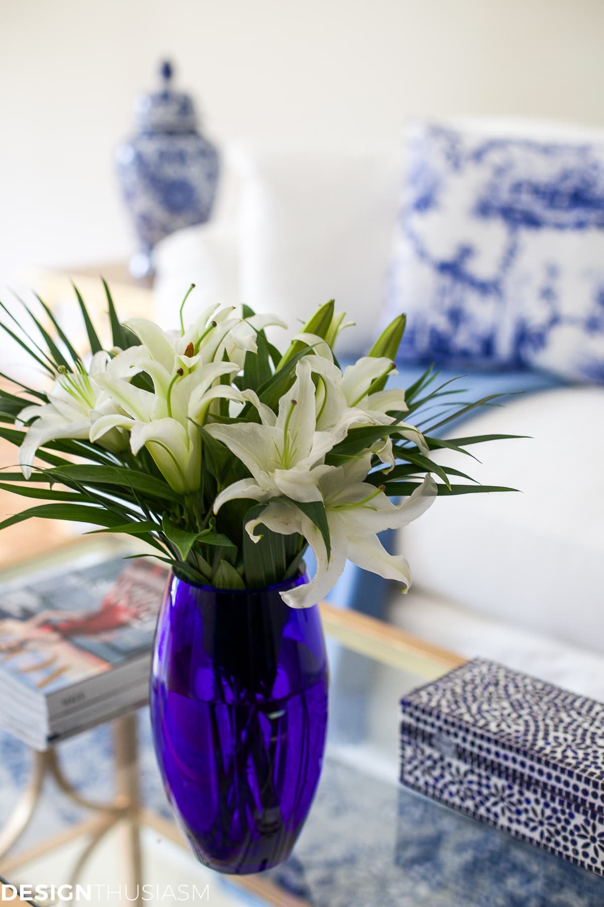 French blue living room - terilynadamsblog.com