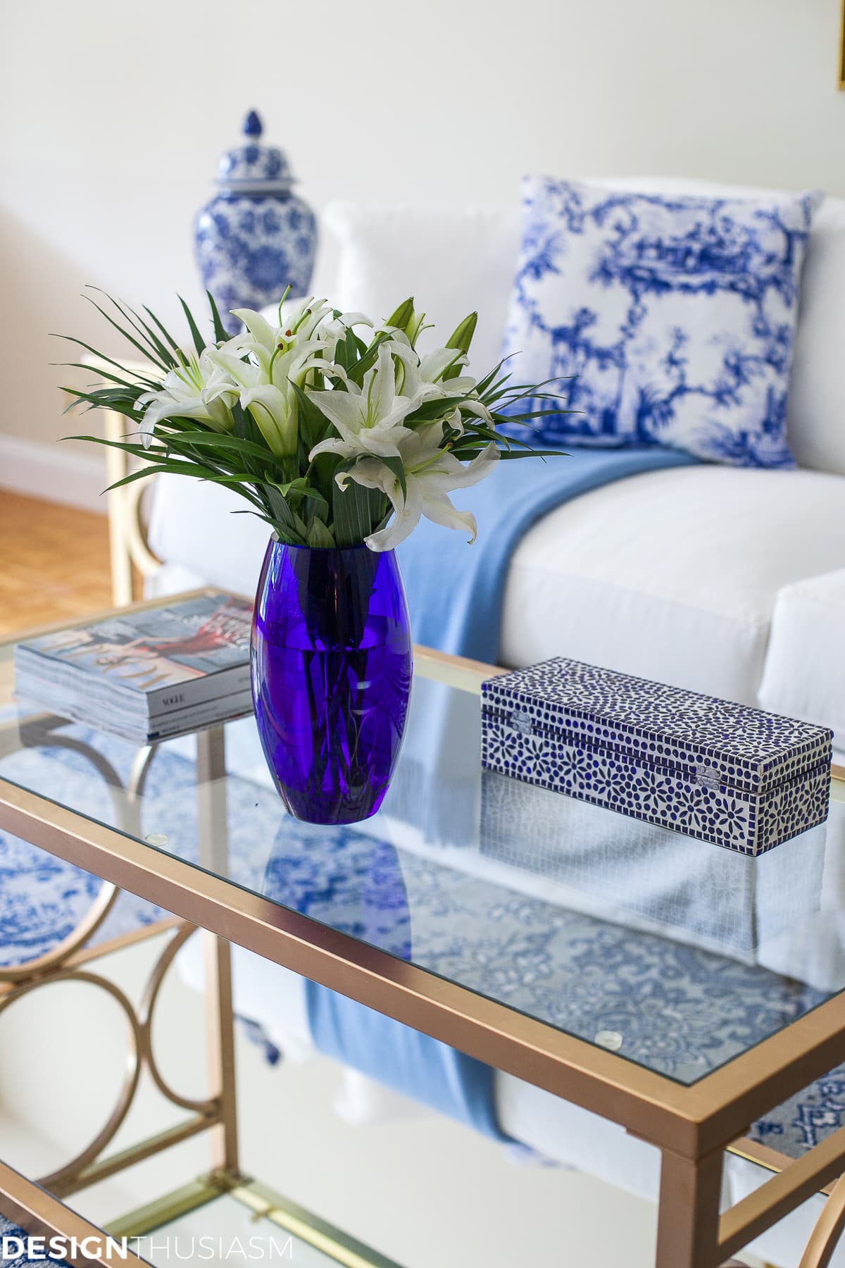 Blue and White Decor | Maintaining Your Style and Downsizing Your Home - terilynadamsblog.com