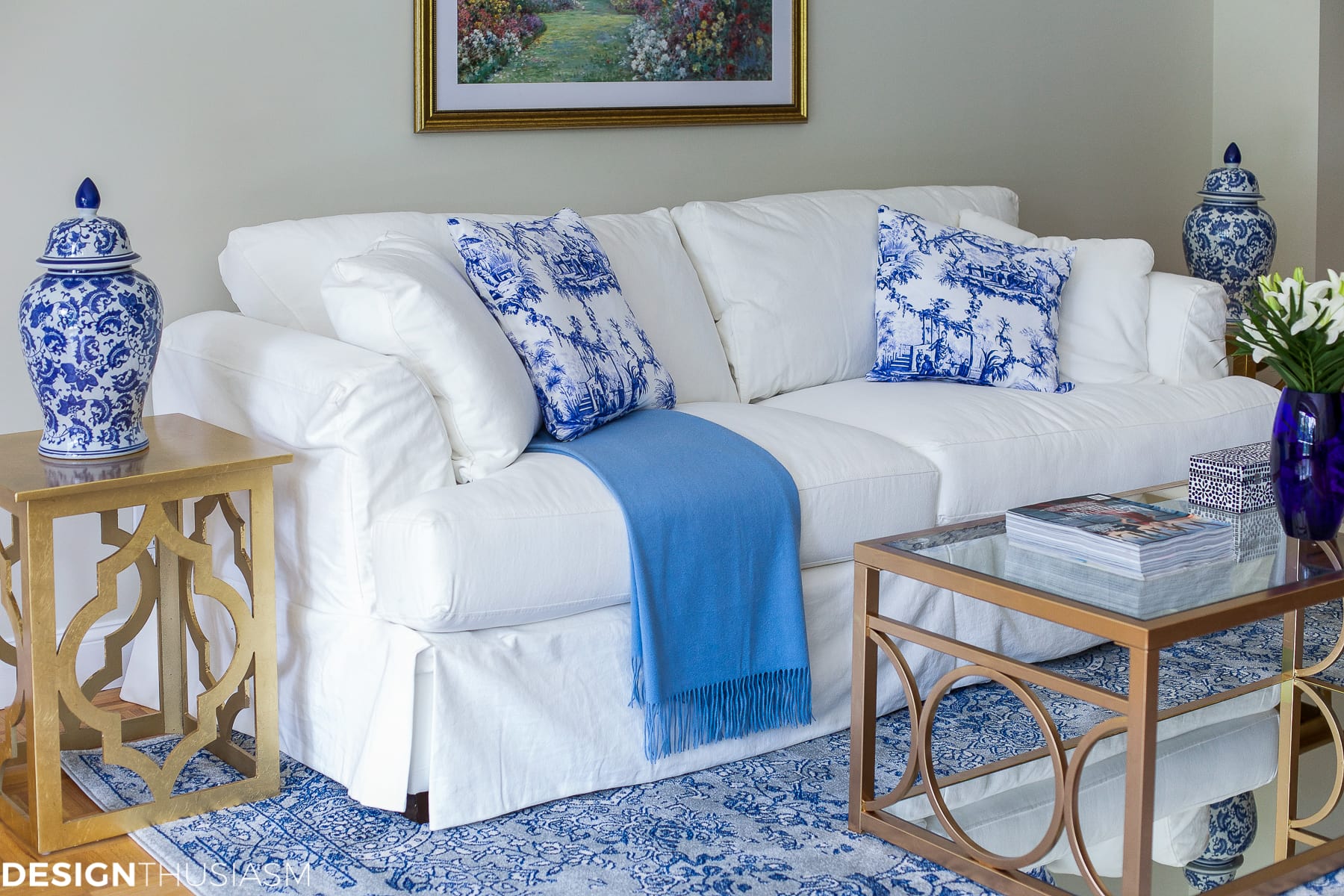 Blue and White Decor | Maintaining Your Style and Downsizing Your Home - terilynadamsblog.com