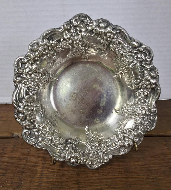 Antique Floral Repose Shallow Bowl