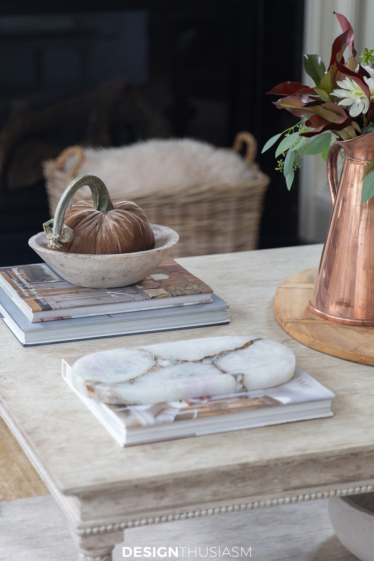 soft fall decor with neutrals and soft colors