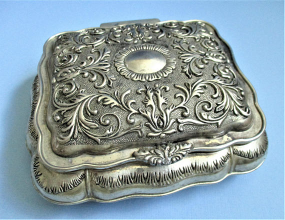 Ornate Silver Jewelry Box