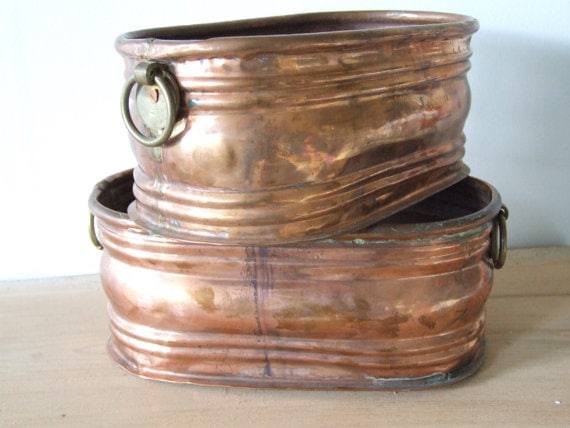 Pair of French Vintage Jardinieres