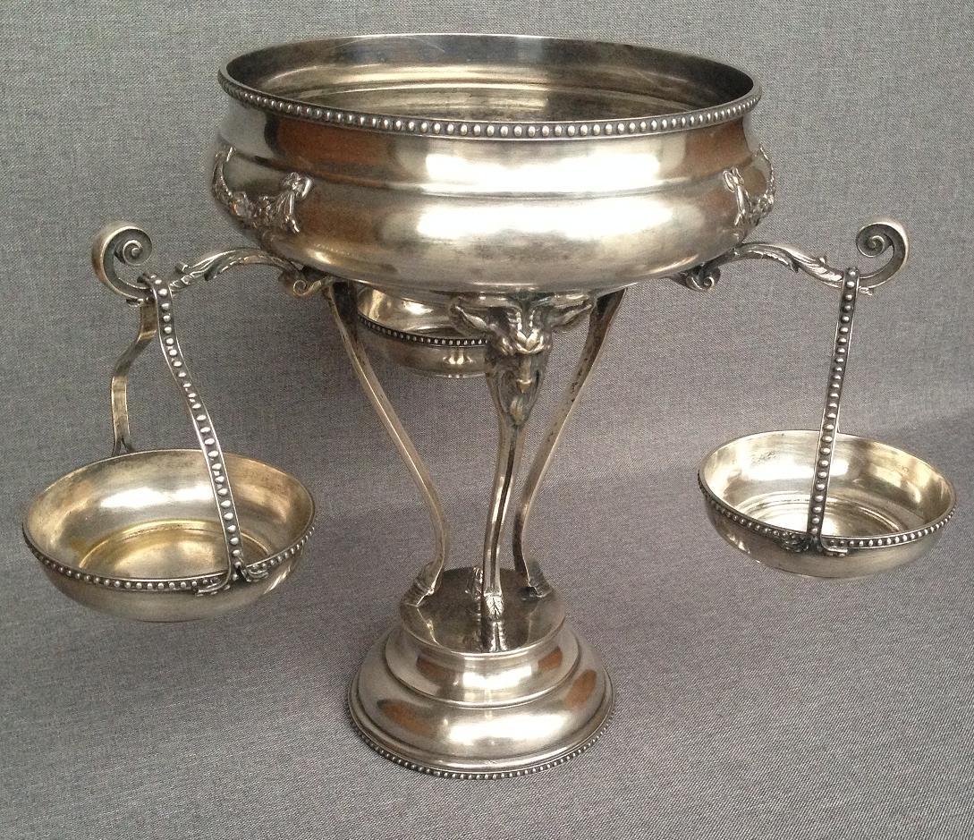 Antique french caviar bowl set