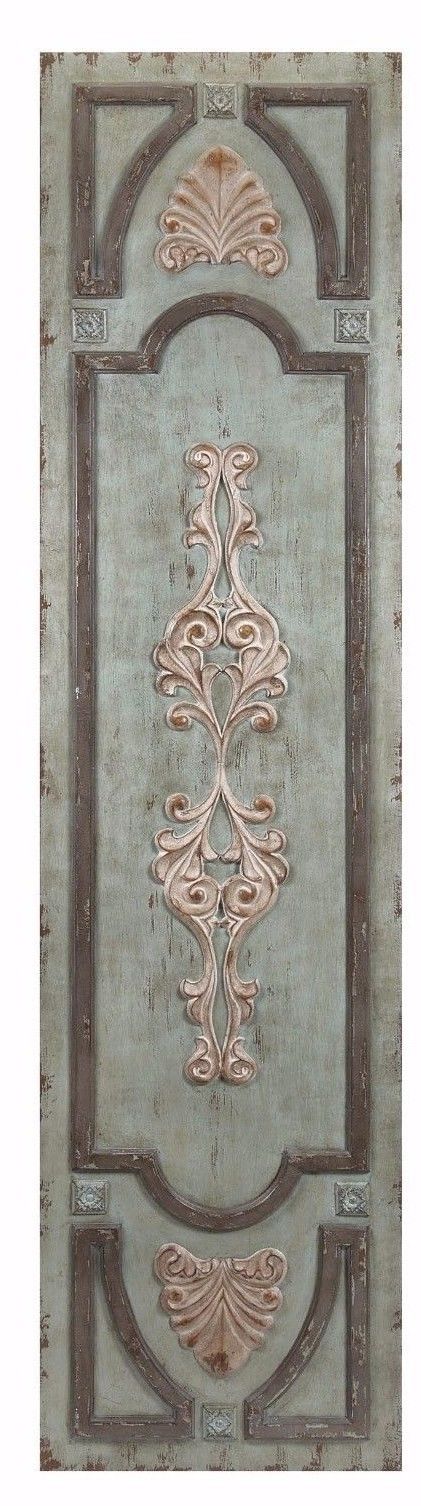 Distressed French Country Wood Door Panel Wall Art