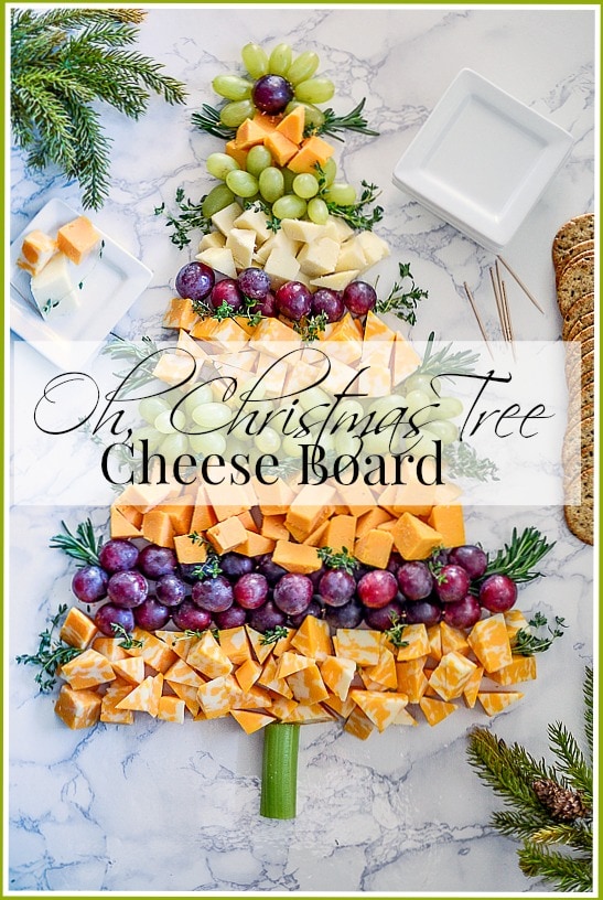 Oh, CHRISTMAS TREE CHEESE BOARD-title page-stonegableblog