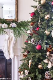 Adding Cheer to the Family Room with a Slim Christmas Tree - terilynadamsblog.com