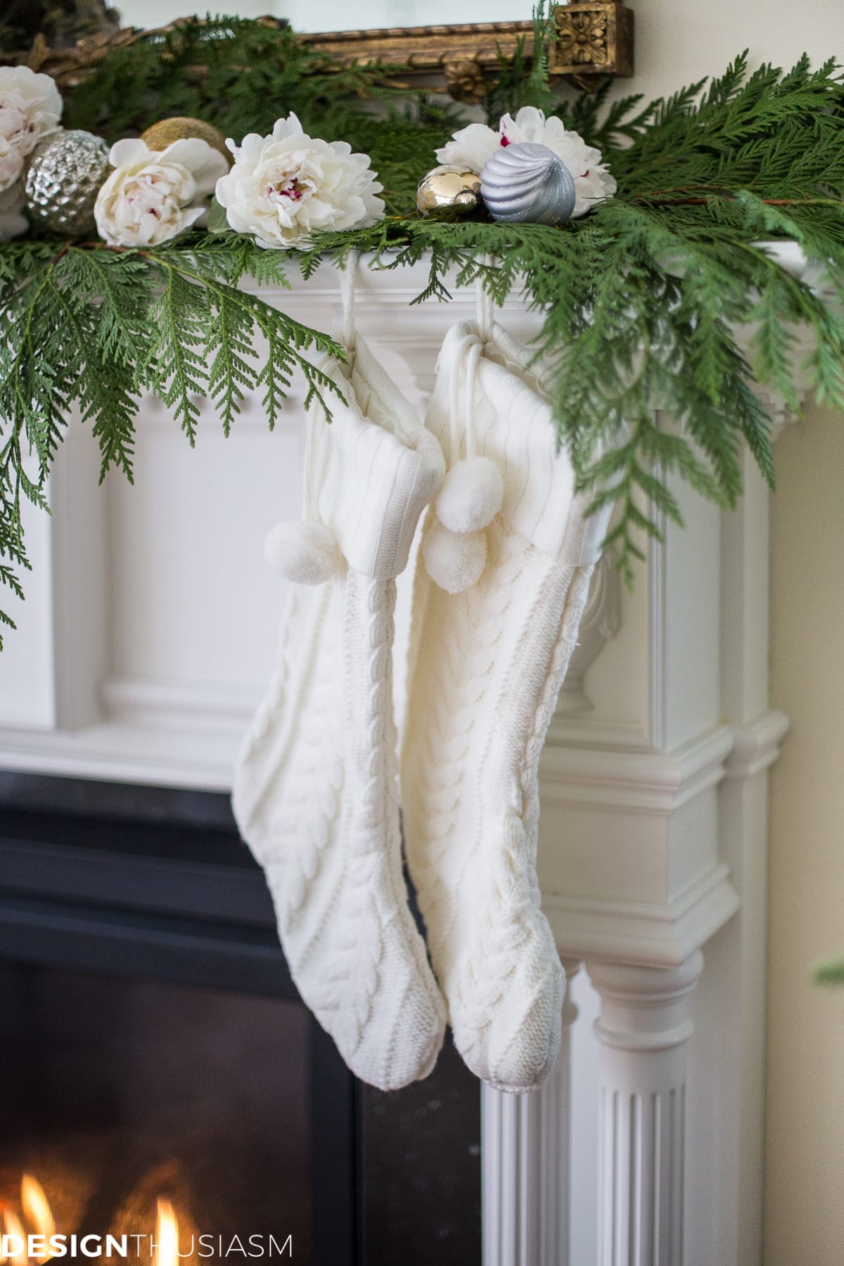 Adding Cheer to the Family Room with a Slim Christmas Tree - terilynadamsblog.com