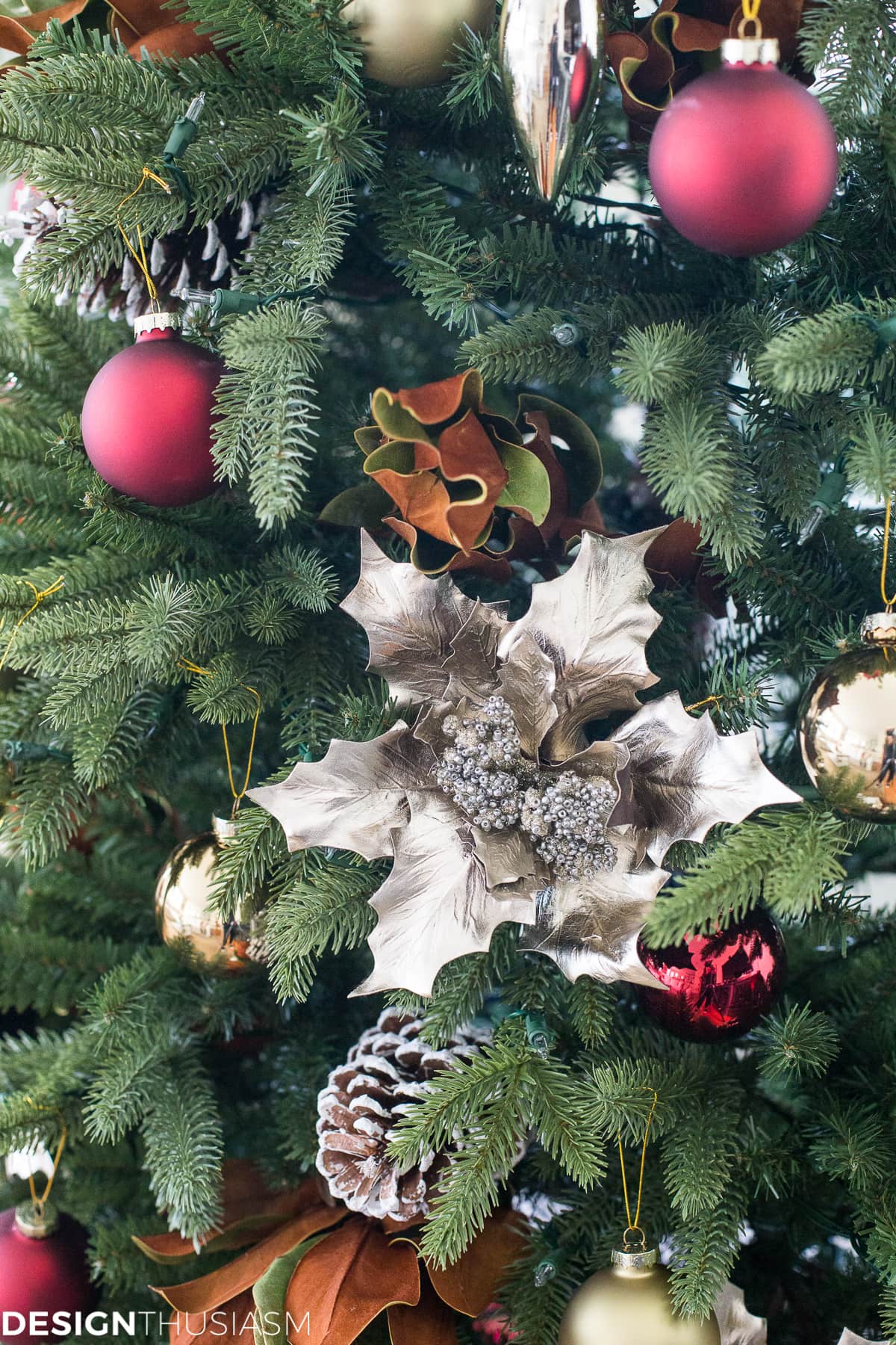 Adding Cheer to the Family Room with a Slim Christmas Tree - terilynadamsblog.com