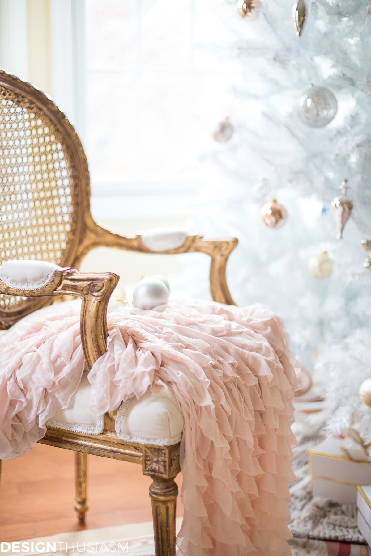 Complementing Your French Style With a White Christmas Tree - terilynadamsblog.com