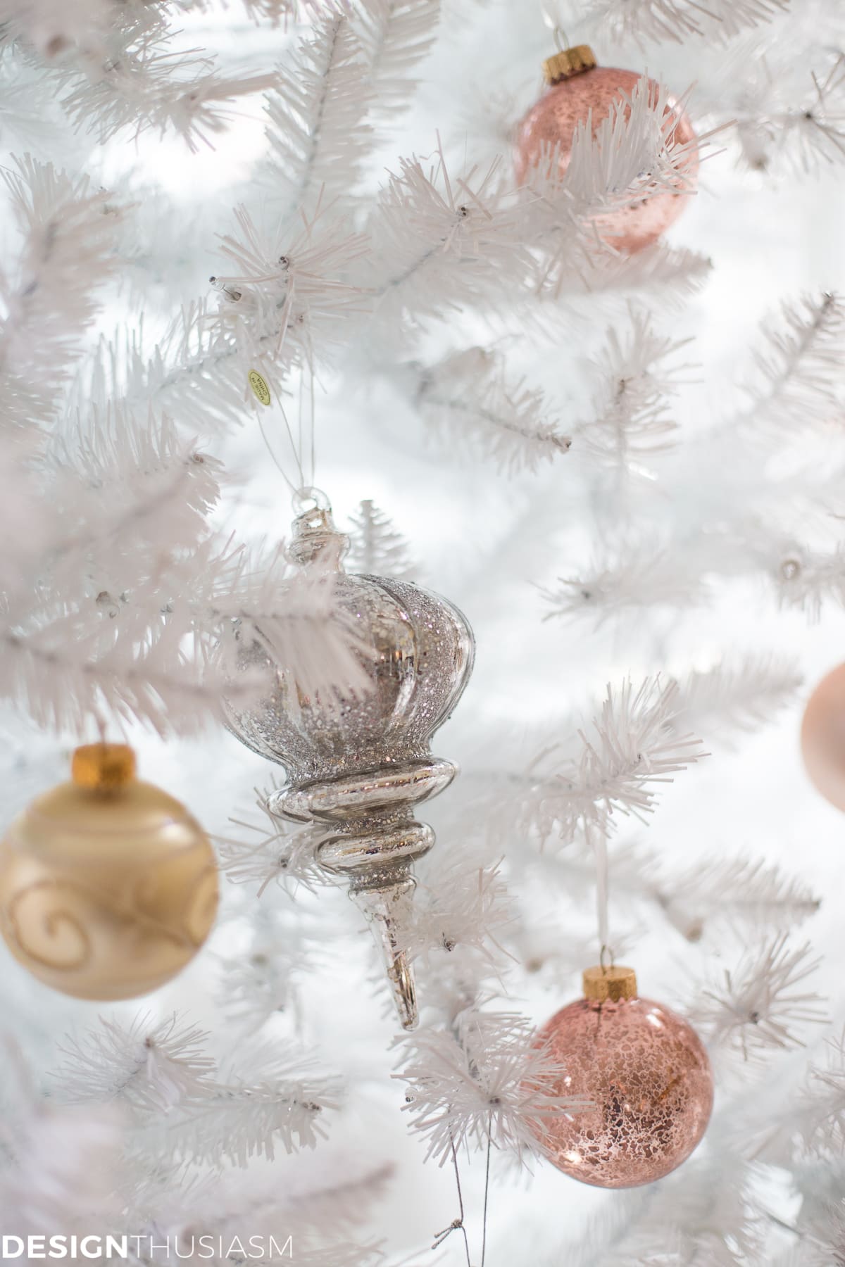 Complementing Your French Style With a White Christmas Tree - terilynadamsblog.com