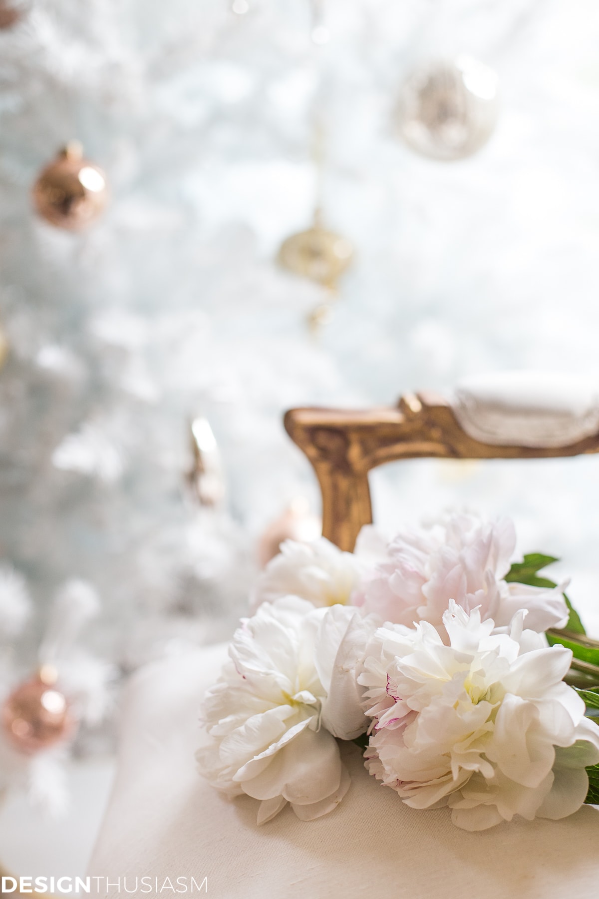 Complementing Your French Style With a White Christmas Tree - terilynadamsblog.com