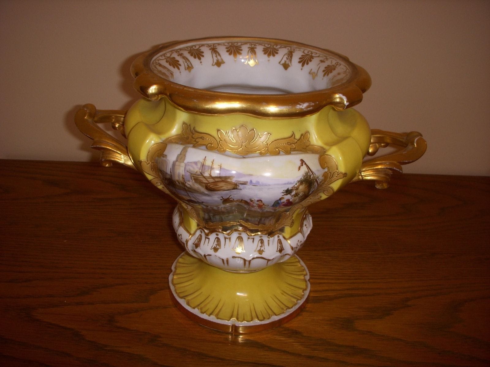 Hand-Painted 19th C. Antique French Porcelain Vase