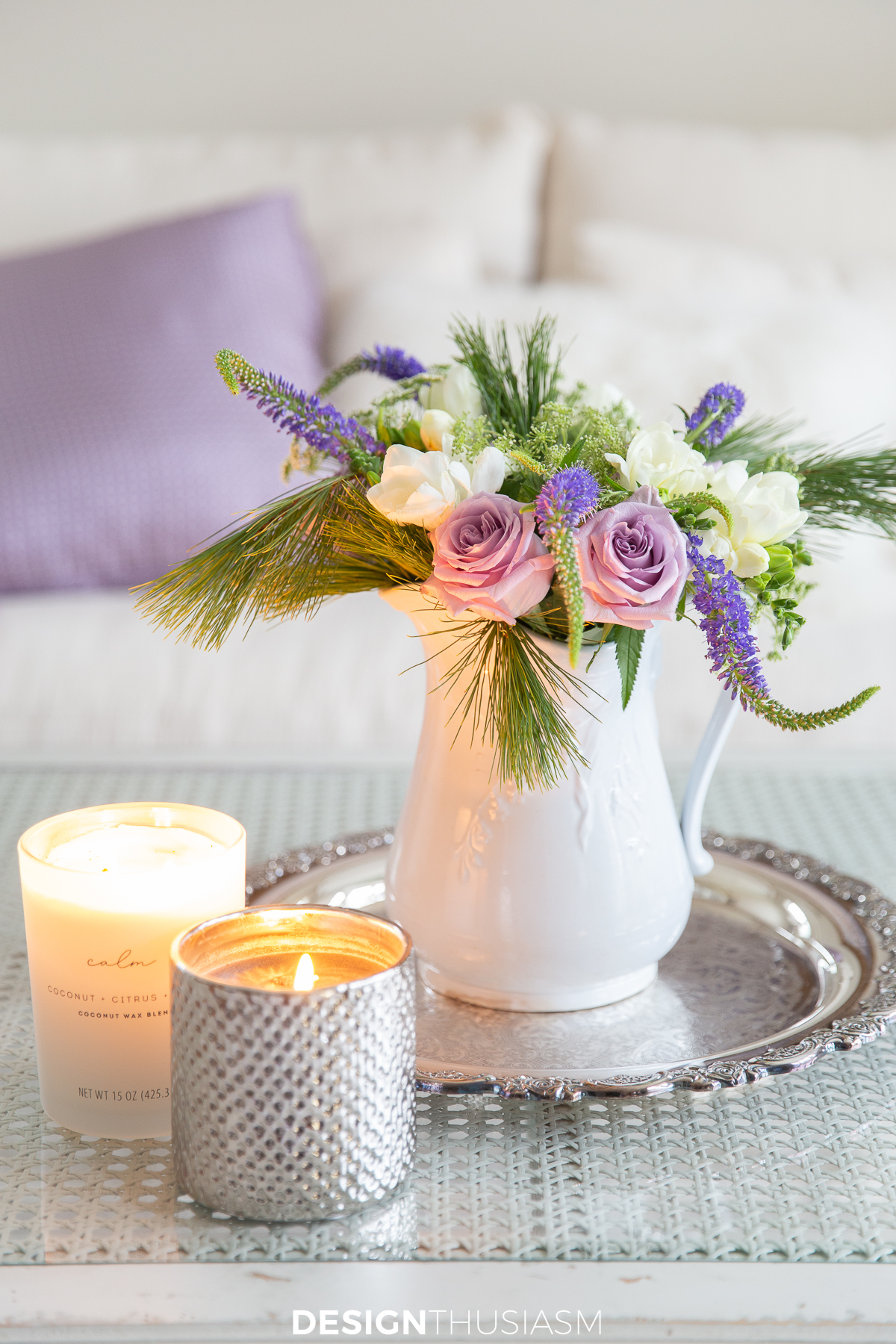 winter decor after xmas candles