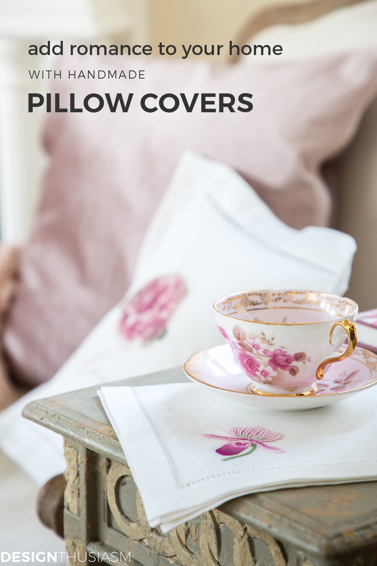 Romantic peony pillow covers