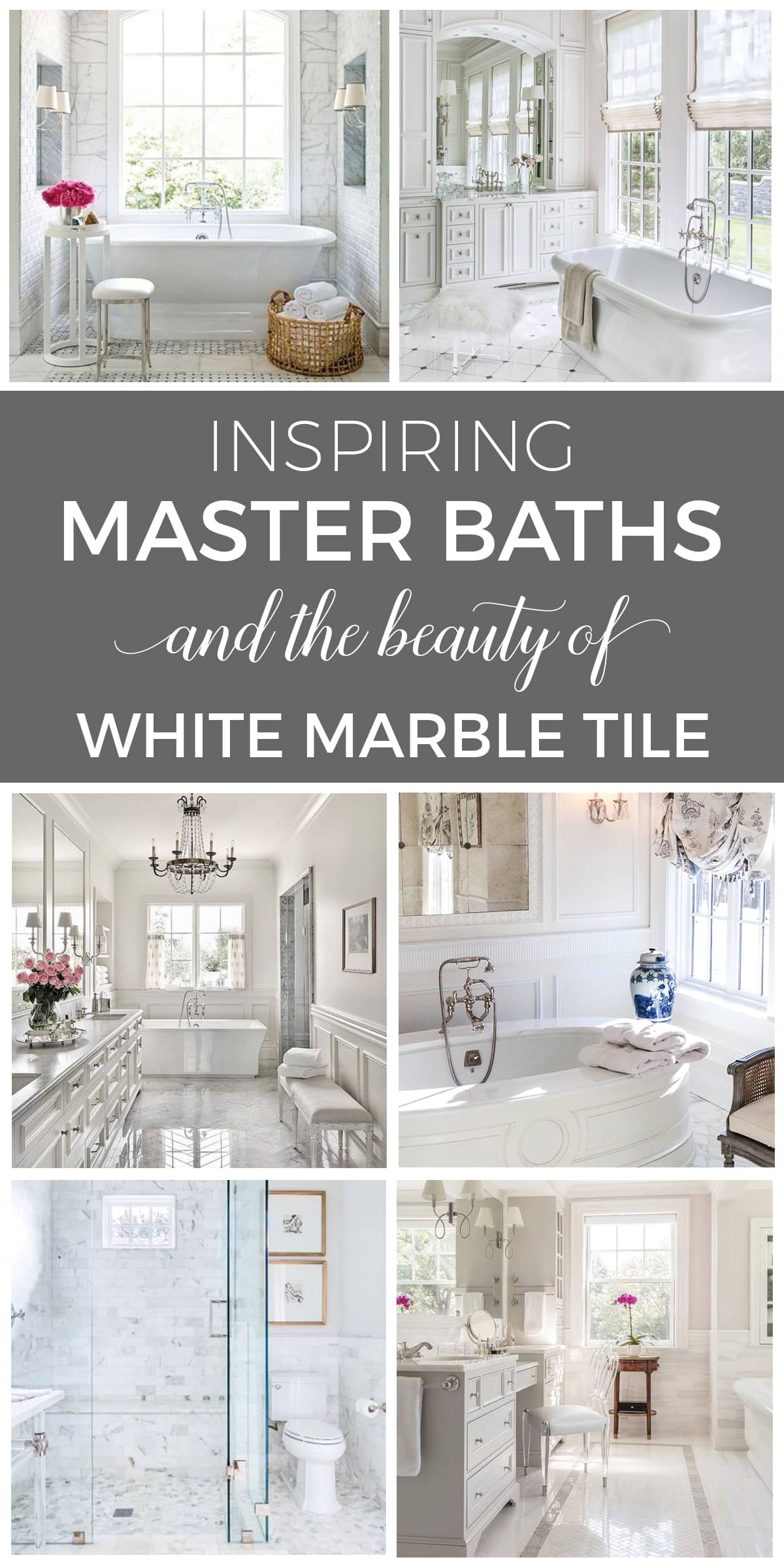 white marble bathrooms