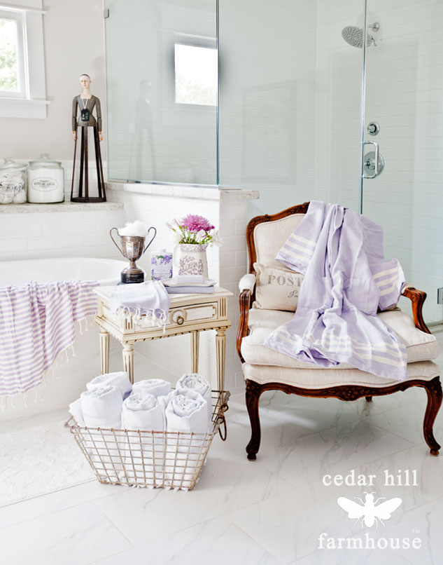 White master bath Inspiration - - Cedar Hill Farmhouse