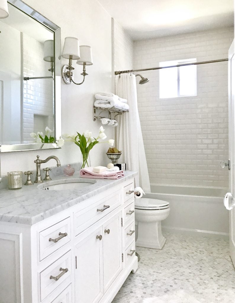 White master bath Inspiration - Kristy Wicks