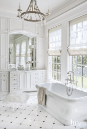 White master bath Inspiration - Luxe Interiors and Homes