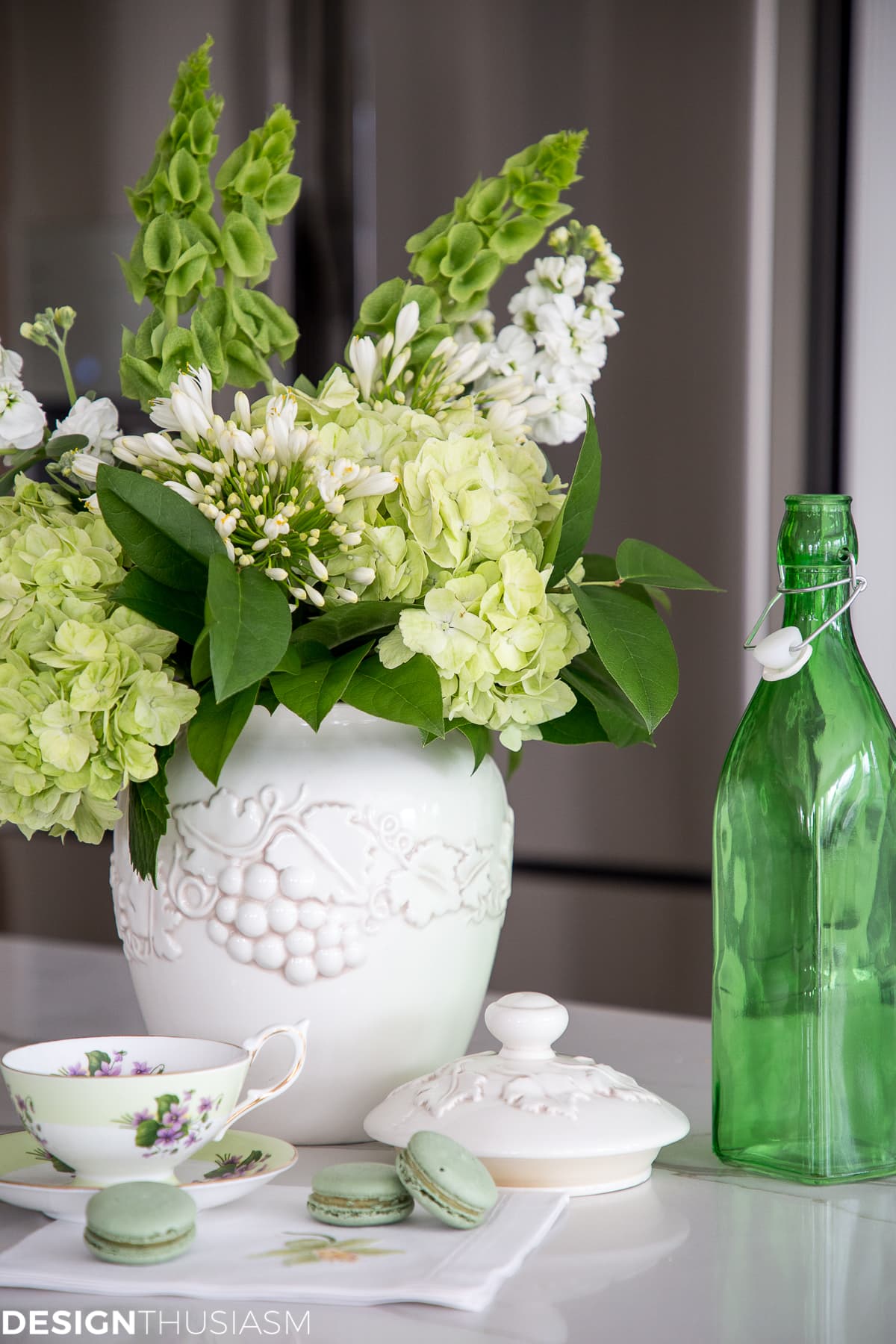 Welcoming Spring with an Arrangement of Green Flowers - terilynadamsblog.com