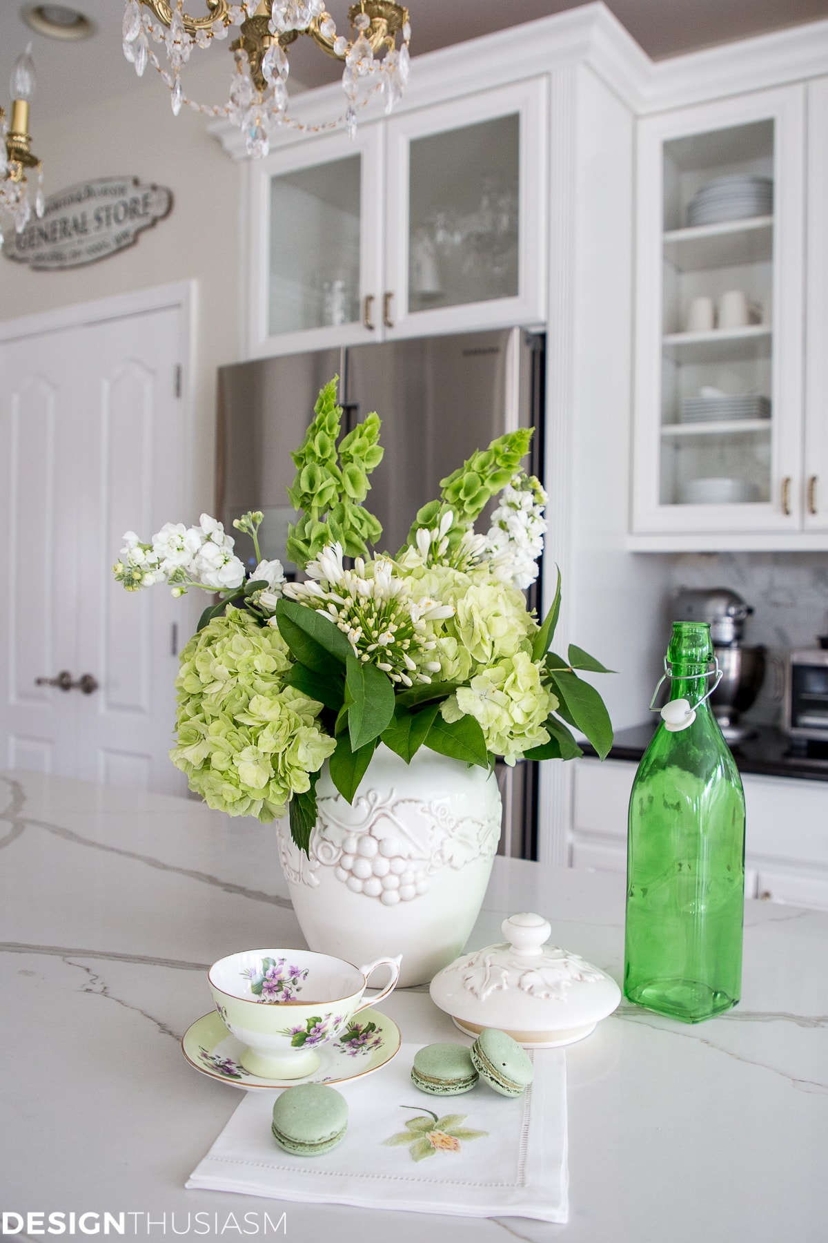 Welcoming Spring with an Arrangement of Green Flowers - terilynadamsblog.com