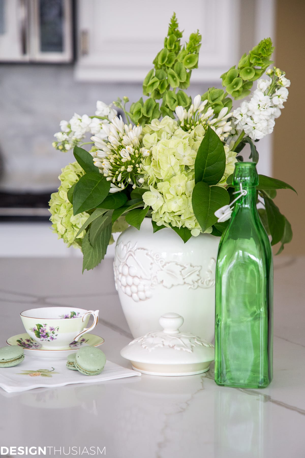 Welcoming Spring with an Arrangement of Green Flowers - terilynadamsblog.com