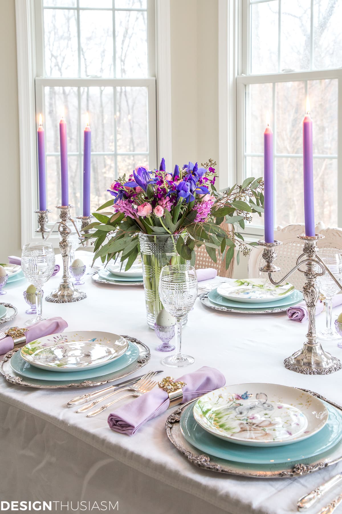 Soft spring colors Easter table - terilynadamsblog.com