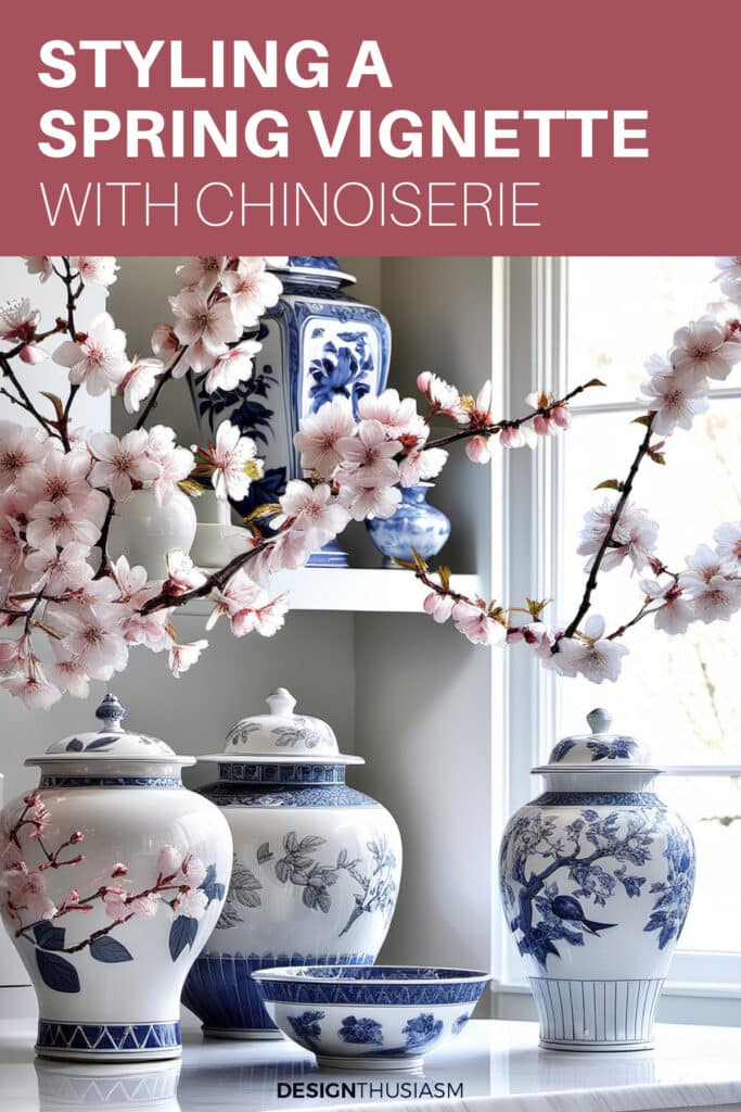 Spring vignette chinoiserie