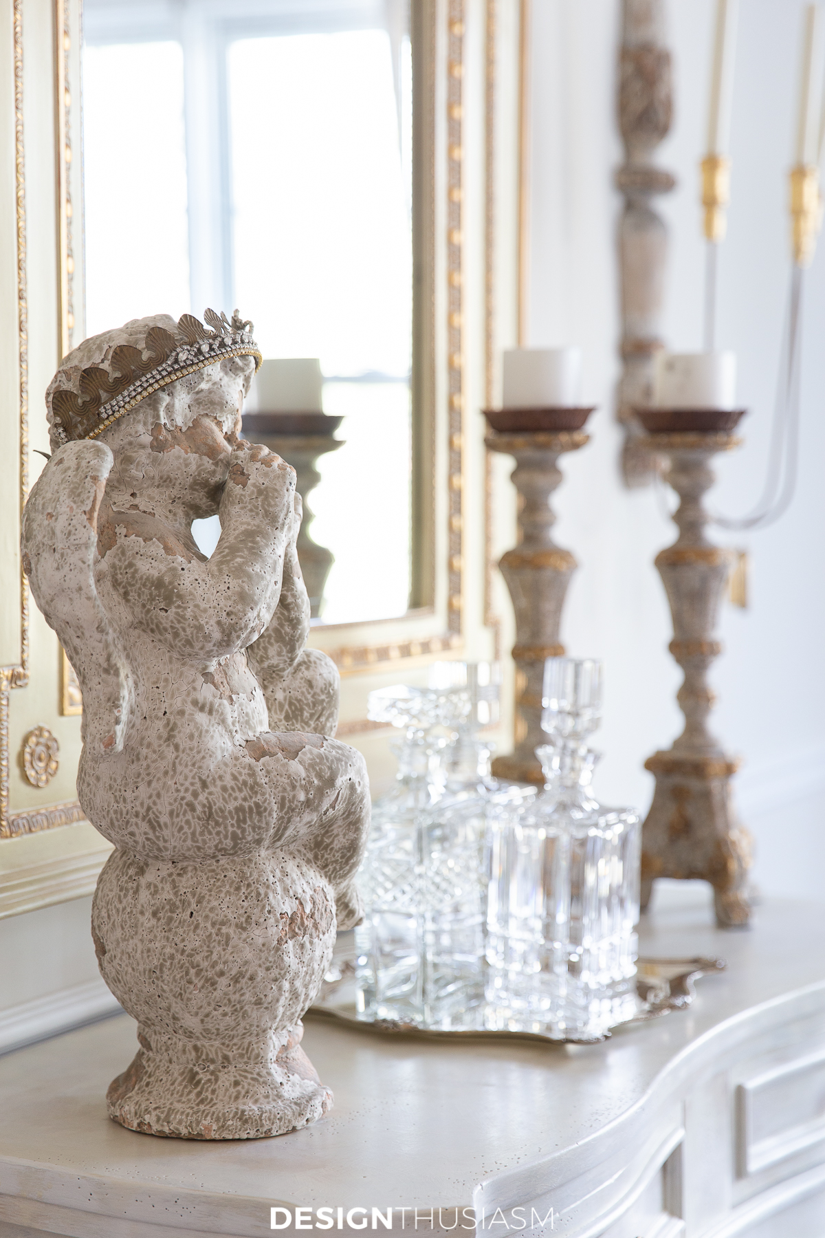 French country decor garden statue