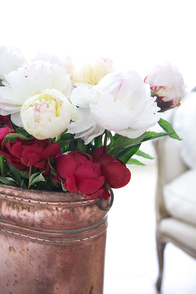 peonies in copper shabbyfufu