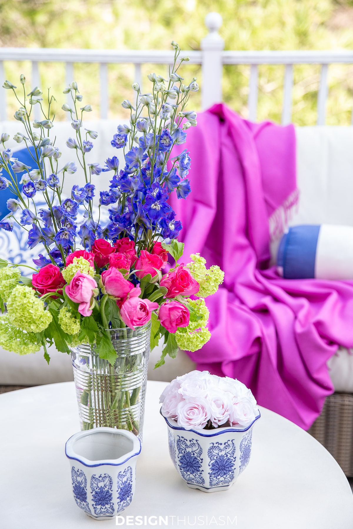 Summer Color Patio throw