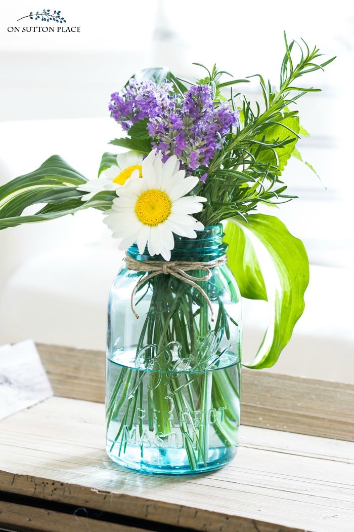 Arranging Garden Flowers and Herbs from On Sutton Place