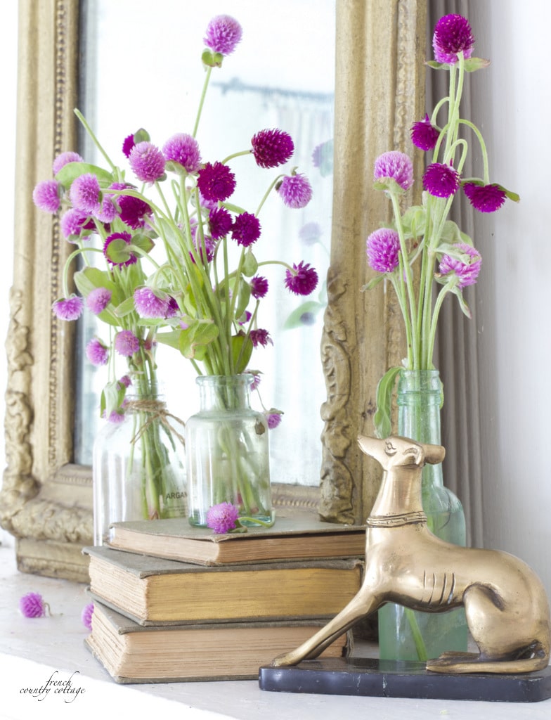 French Country Cottage summer mantel