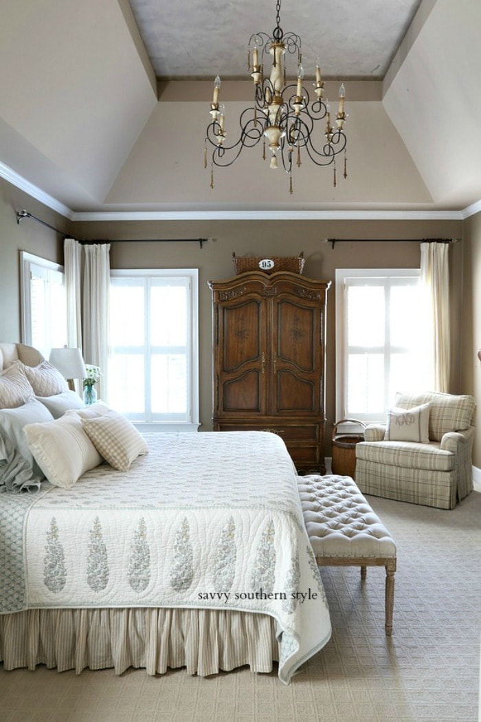 French country summer bedroom